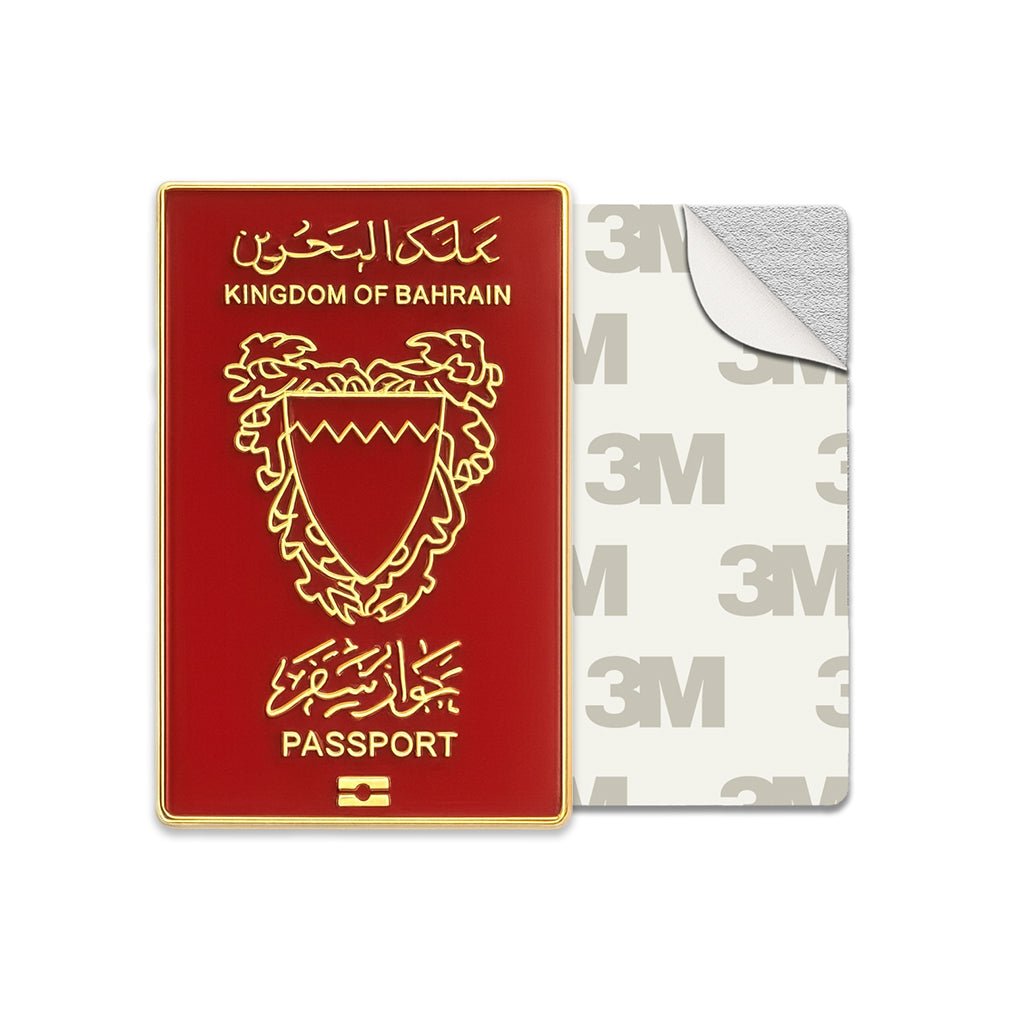 Bahrain Passport Metal Phone Sticker With 3M Sticky Backing - StickyPins