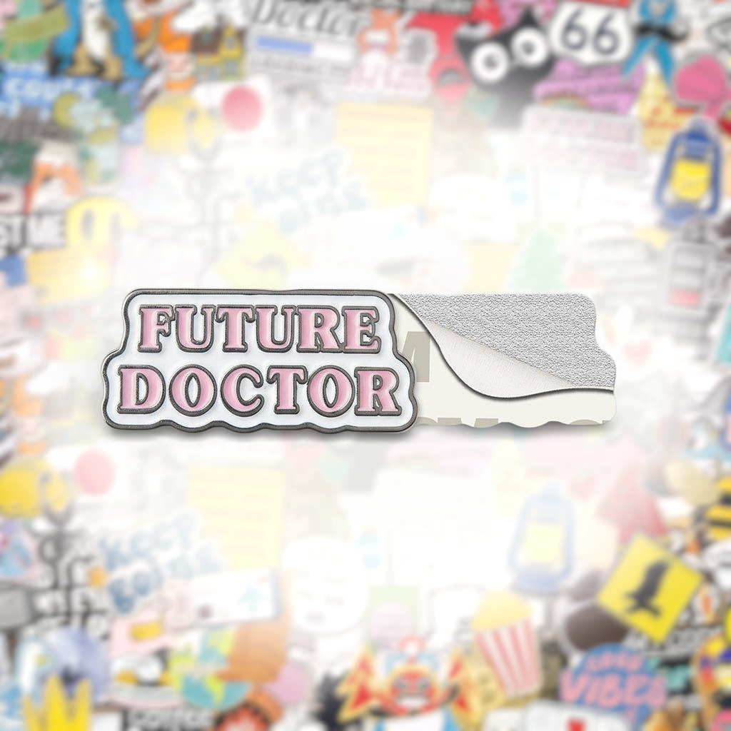 Future Doctor Metal Phone Sticker With 3M Sticky Backing - StickyPins