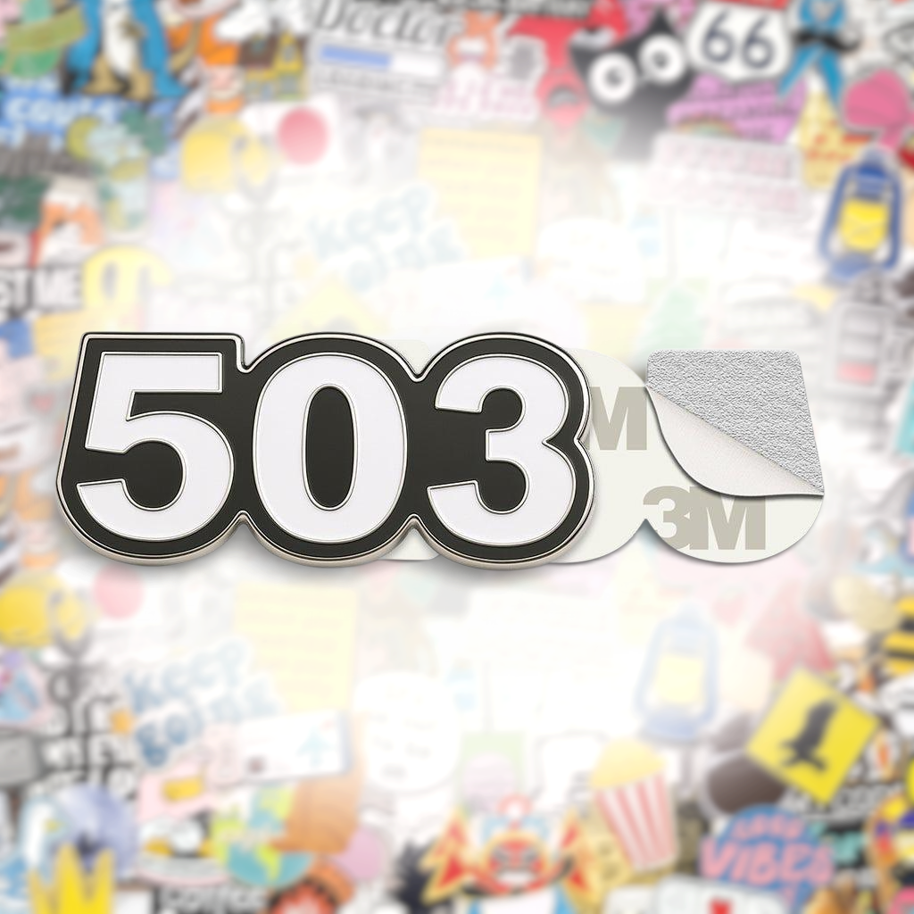 Saudi 503 Metal Phone Sticker Tribal Code With 3M Sticky Backing - StickyPins