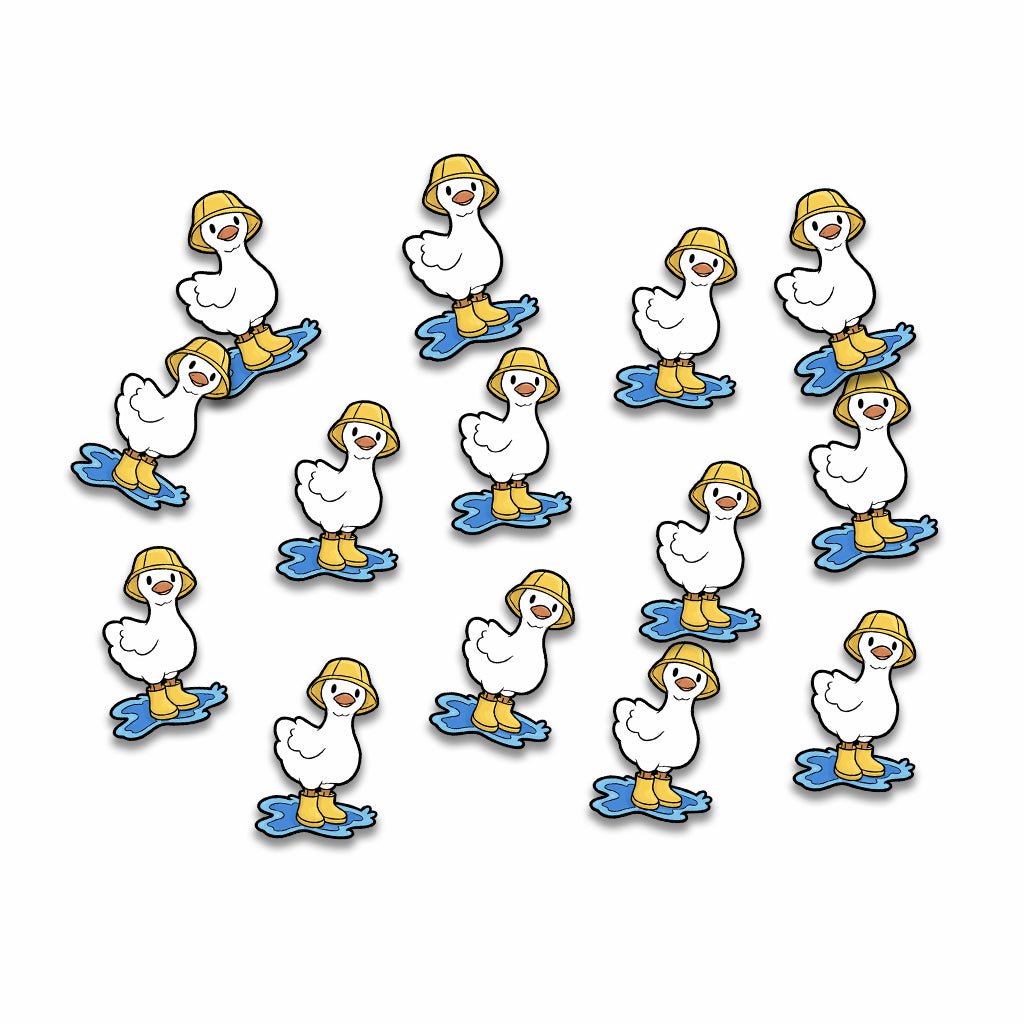 Puddle Duck Metal Phone Sticker with 3M Sticky Backing - StickyPins