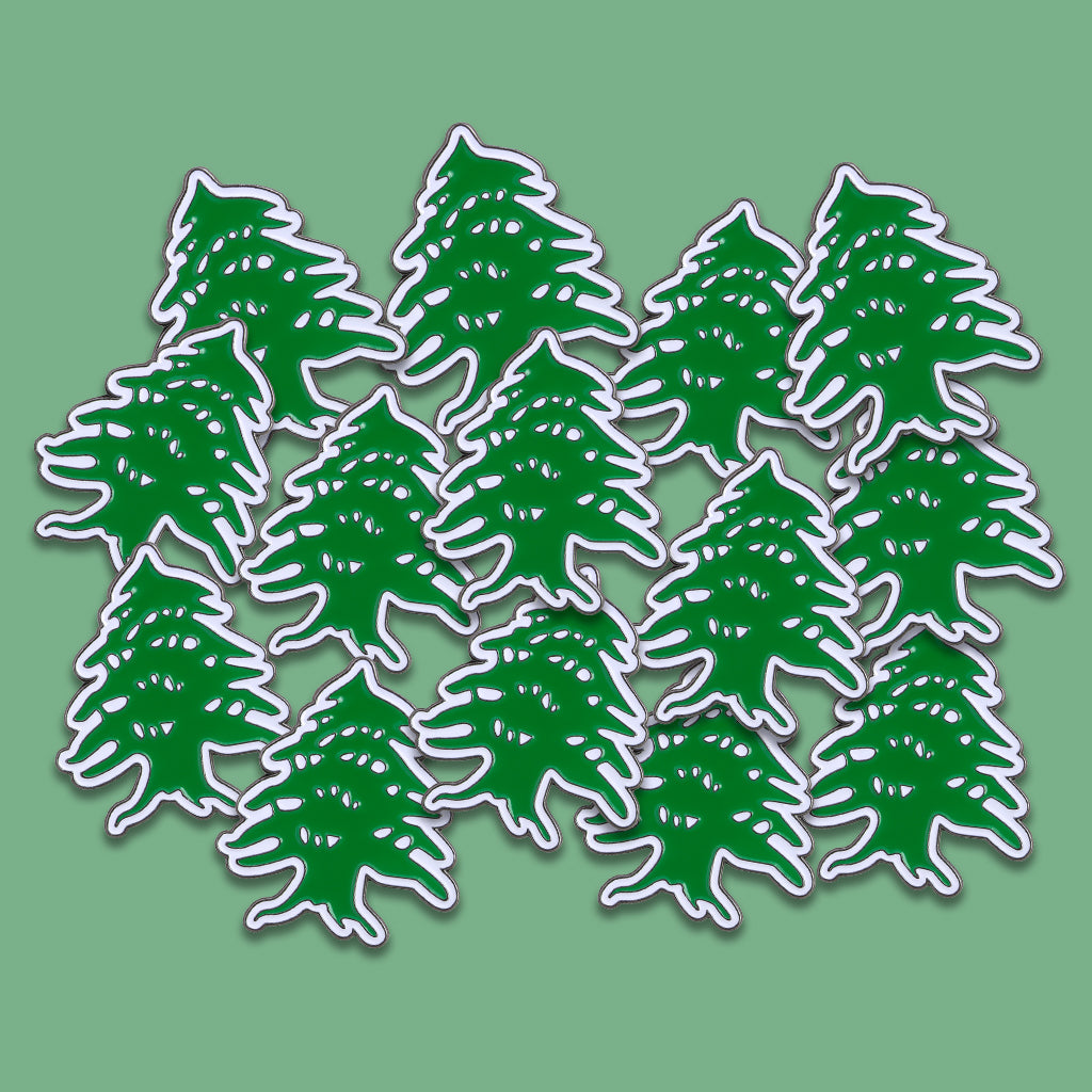 Lebanon Tree Emblem Metal Phone Sticker With 3M Sticky Backing