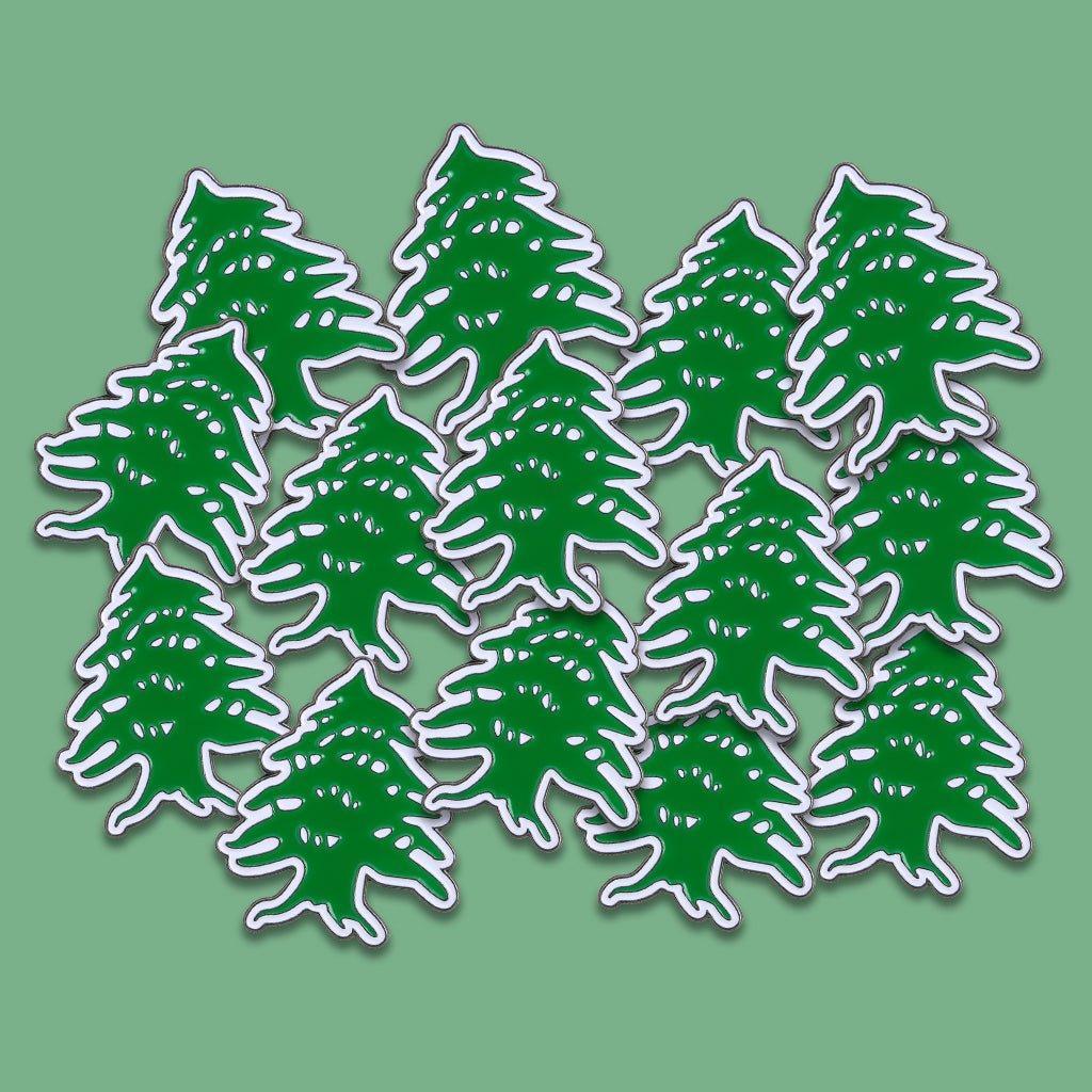 Lebanon Tree Emblem Metal Phone Sticker With 3M Sticky Backing - StickyPins