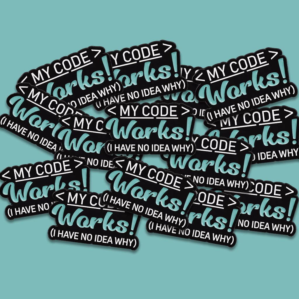 My Code Works Metal Phone Sticker with 3M Sticky Backing - StickyPins