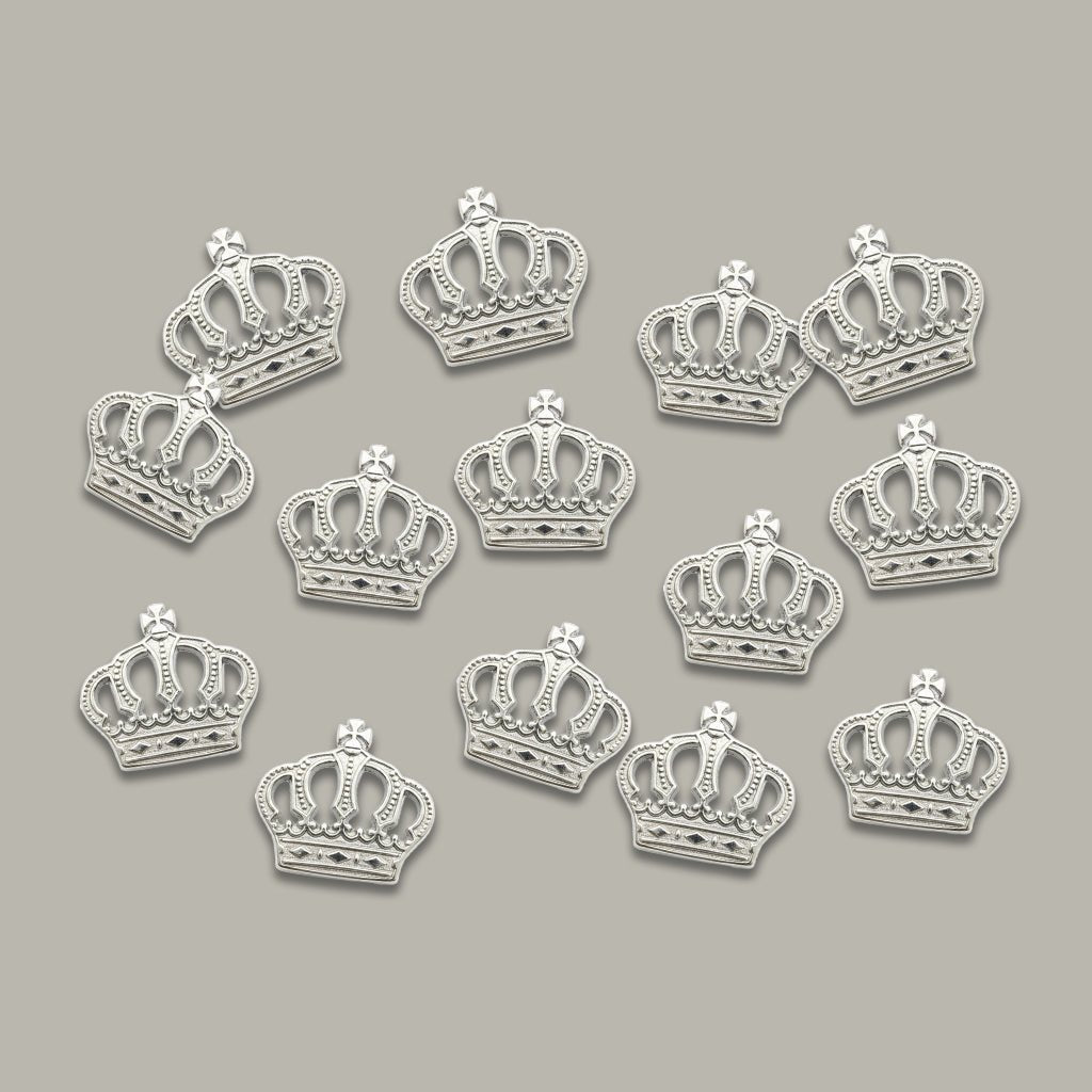 Silver Crown Metal Phone Sticker With 3M Sticky Backing - StickyPins