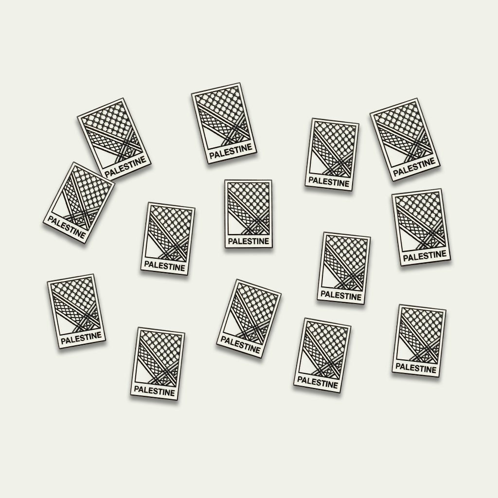 Palestine Keffiyeh Pattern Metal Phone Sticker with 3M Sticky Backing - StickyPins