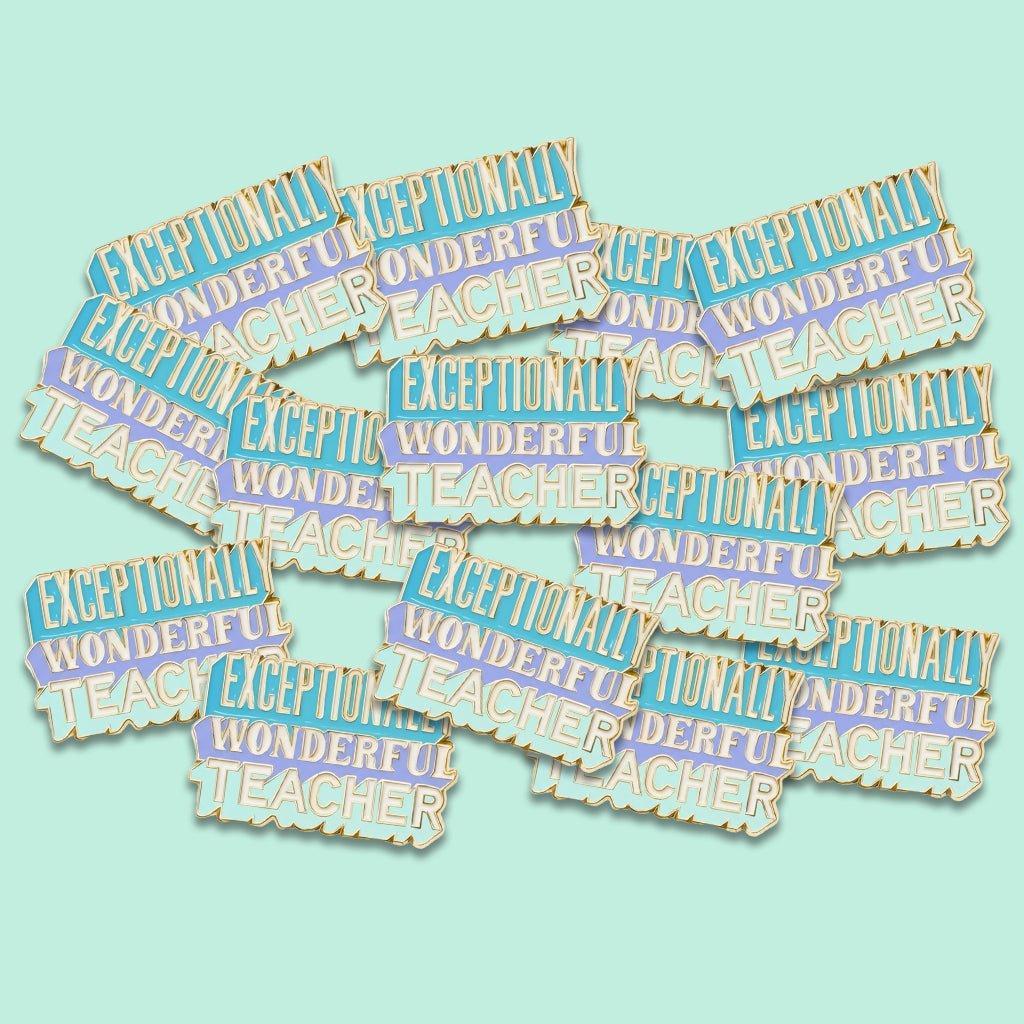 Exceptionally Wonderful Teacher Metal Phone Sticker With 3M Sticky Backing - StickyPins