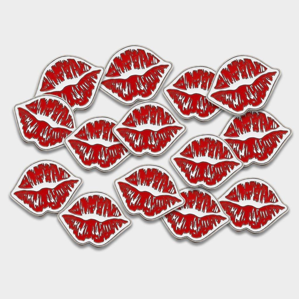 Red Lips Metal Phone Sticker With 3M Sticky Backing - StickyPins