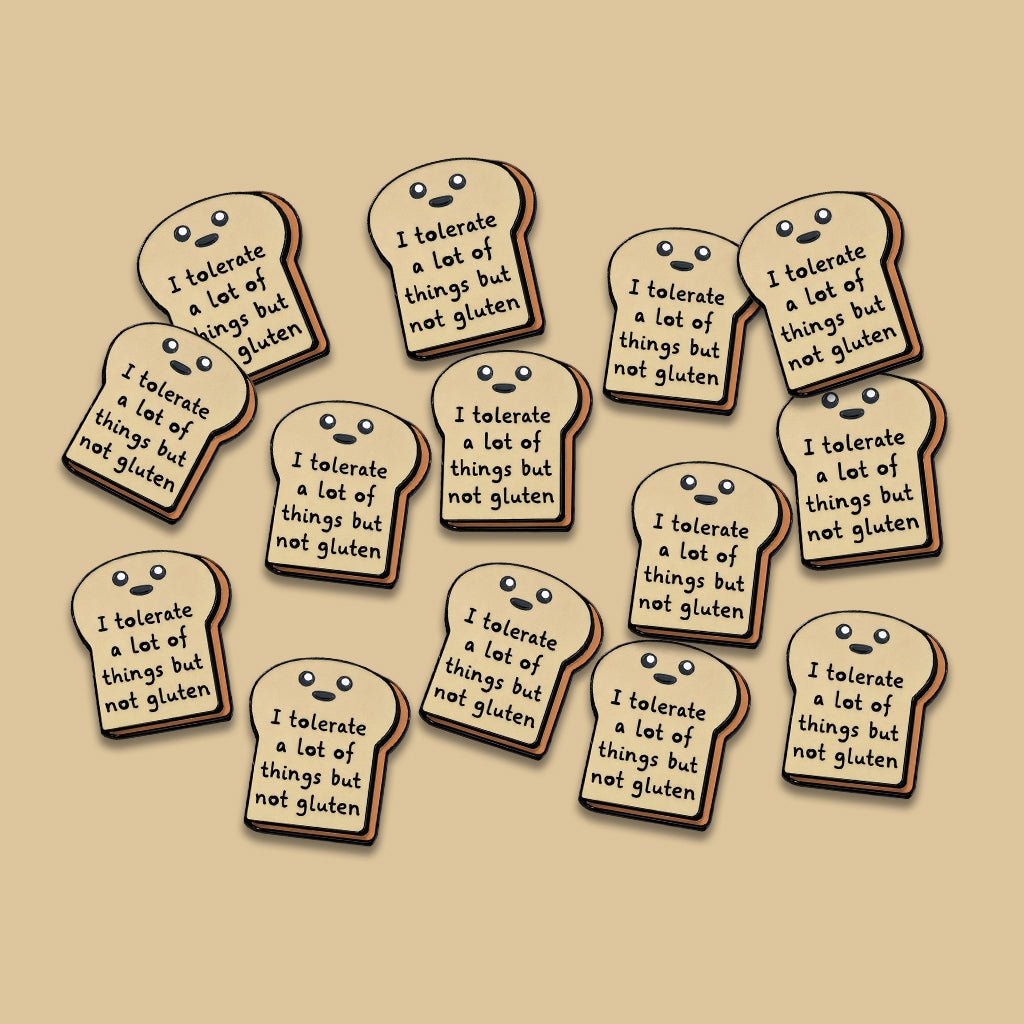I Tolerate A Lot Of Things But Not Gluten Metal Phone Sticker with 3M Sticky Backing - StickyPins