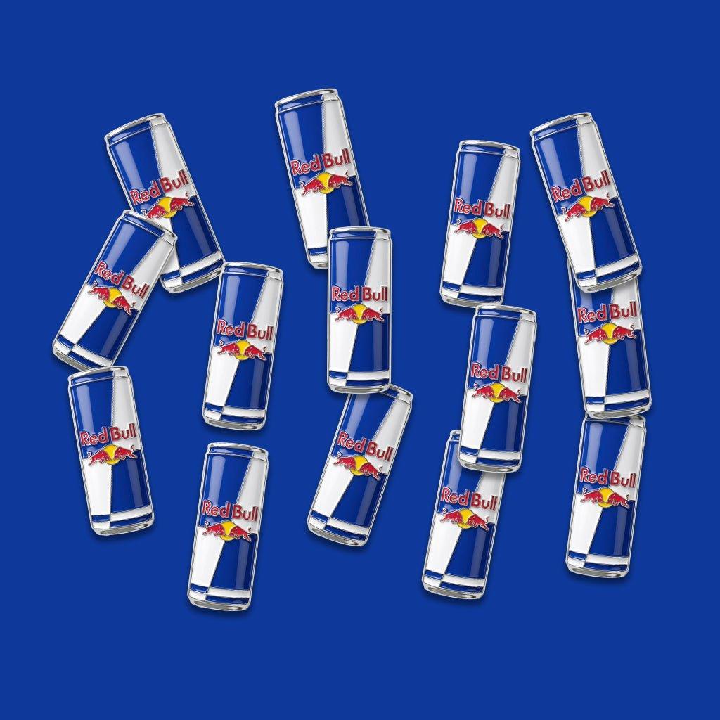 Red Bull Metal Phone Sticker With 3M Sticky Backing - StickyPins