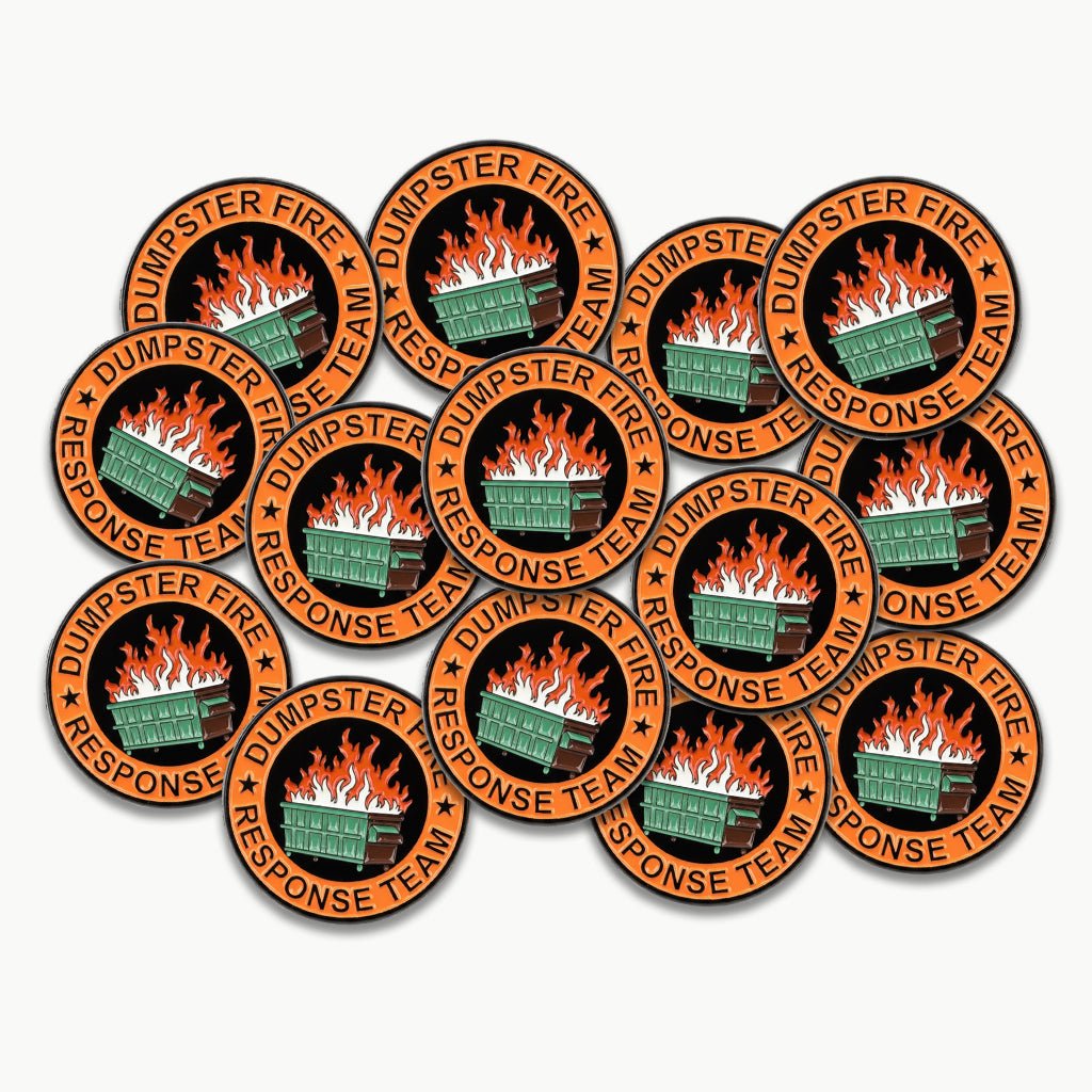 Dumpster Fire Response Team Metal Phone Sticker with 3M Sticky Backing - StickyPins