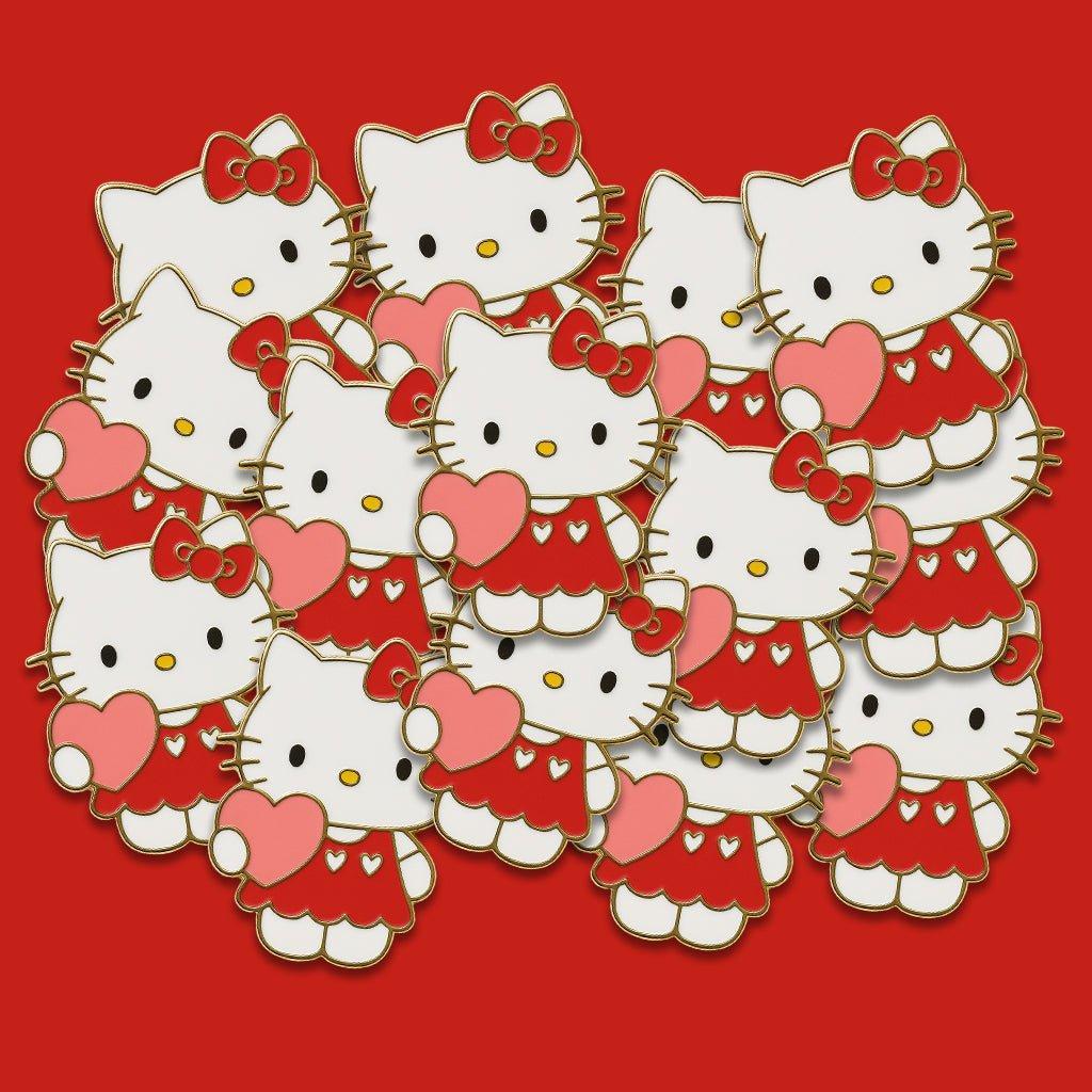 Hello Kitty With Heart Metal Phone Sticker With 3M Sticky Backing - StickyPins