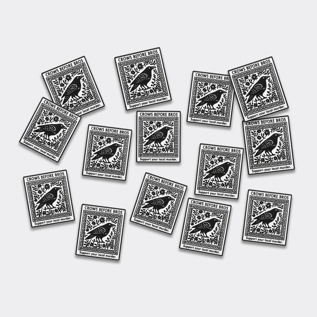 Crows Before Bros Metal Phone Sticker with 3M Sticky Backing - StickyPins