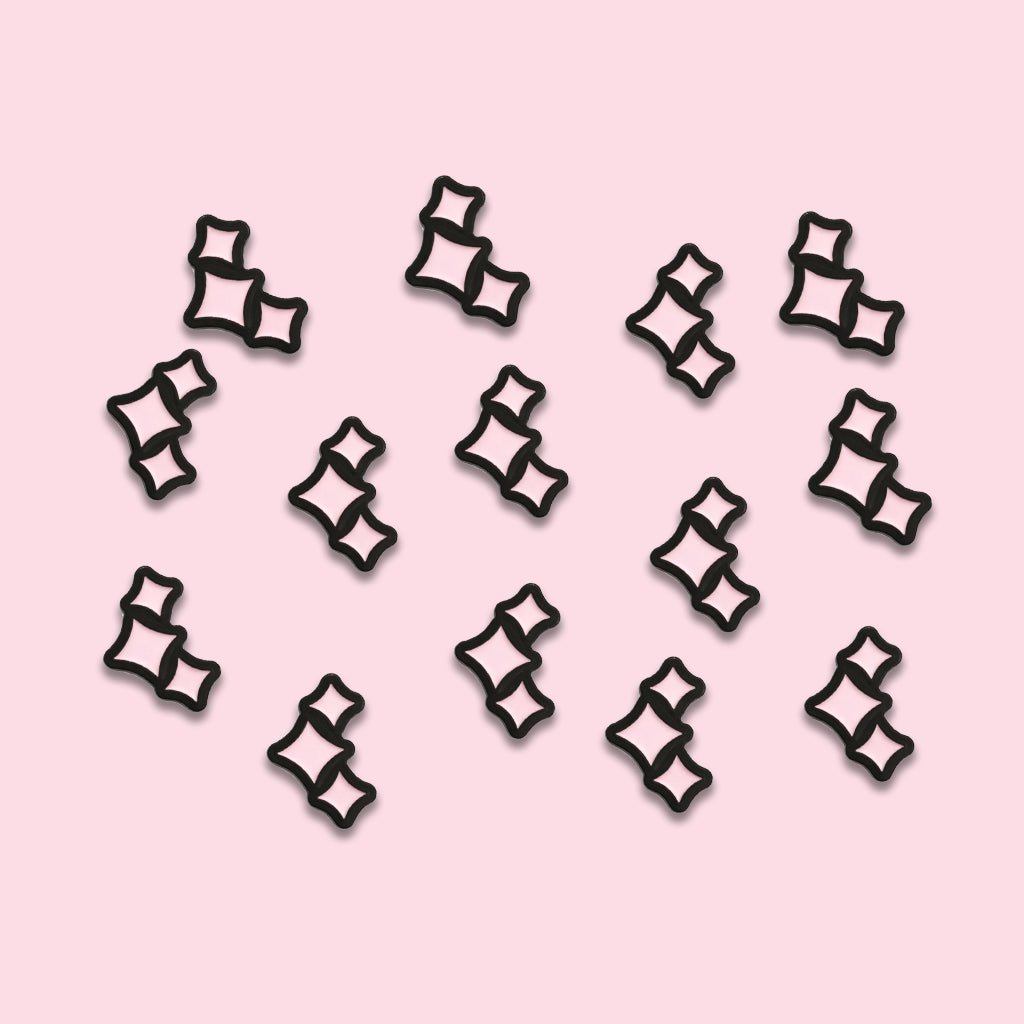 Pink Sparkles Metal Phone Sticker with 3M Sticky Backing - StickyPins