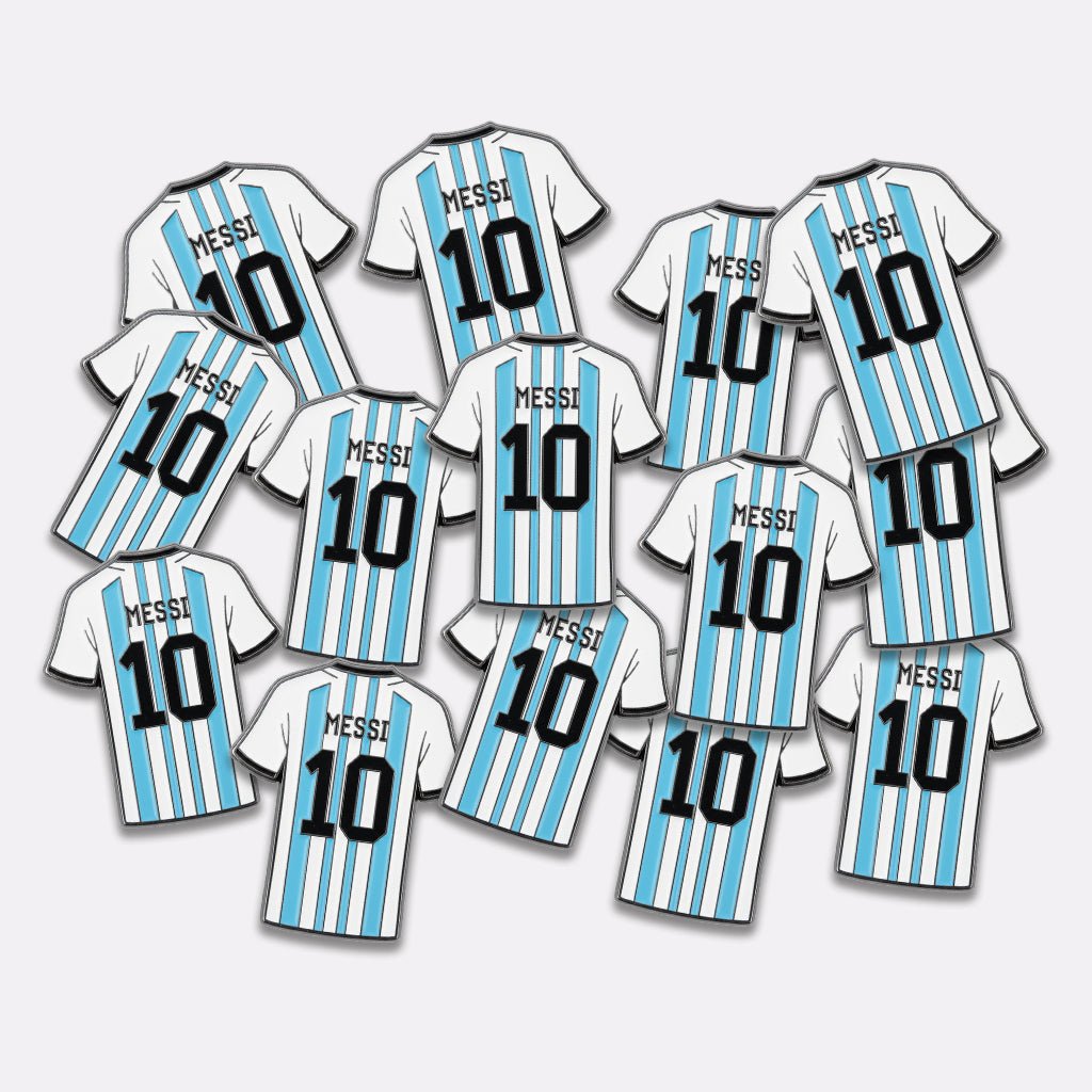 Lionel Messi 10 Argentina Jersey Metal Phone Sticker With 3M Sticky Backing - StickyPins