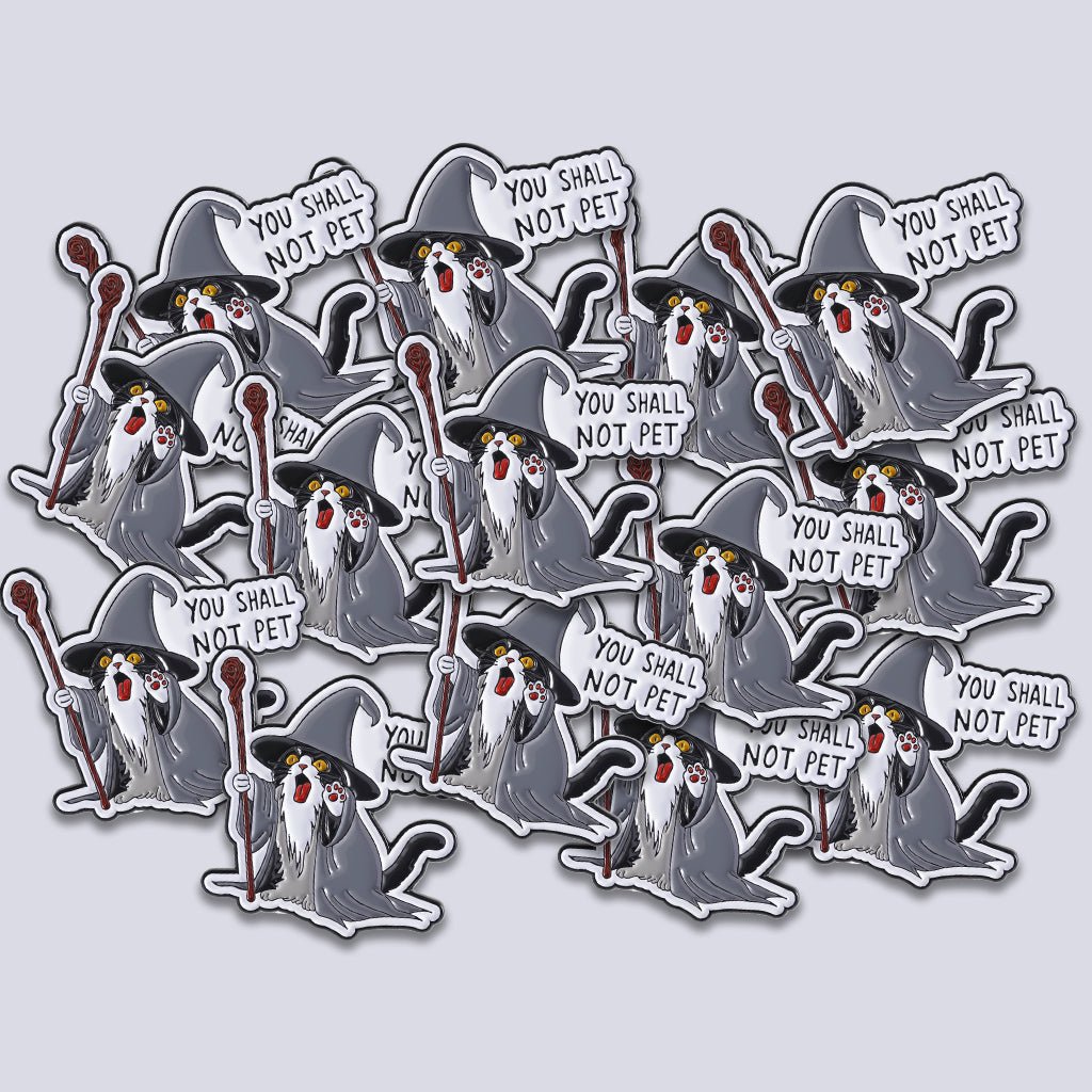 You Shall Not Pet Metal Phone Sticker with 3M Sticky Backing - StickyPins