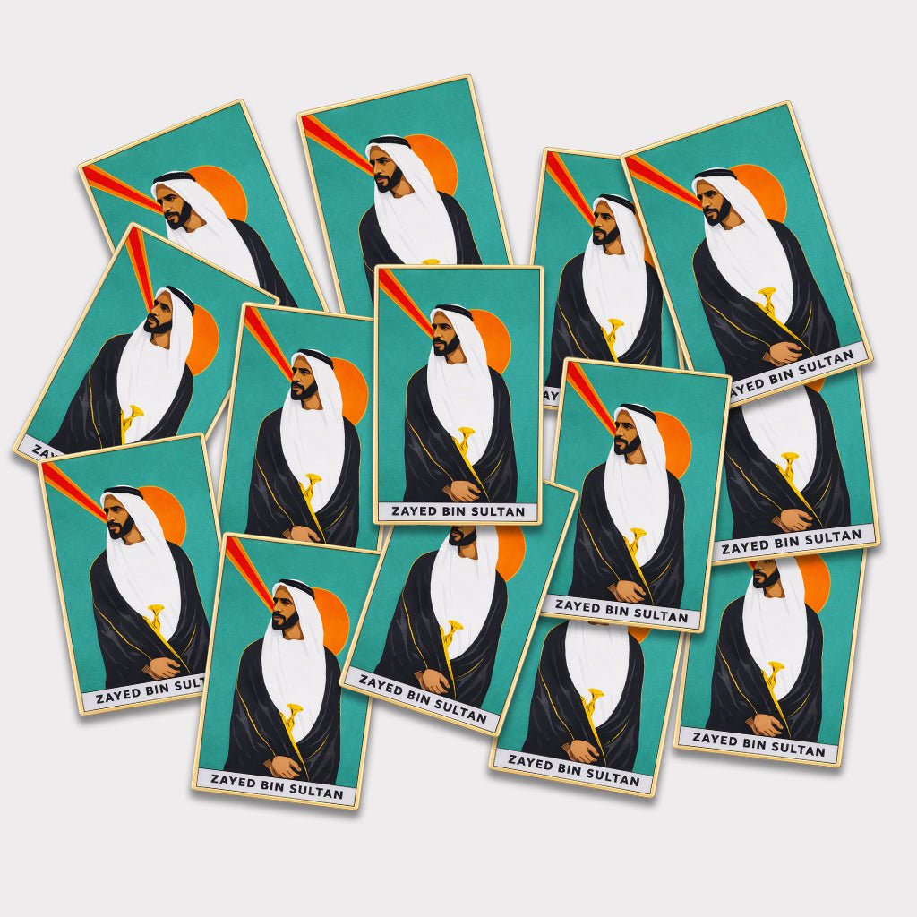 Sheikh Zayed Metal Phone Sticker With 3M Sticky Backing - StickyPins