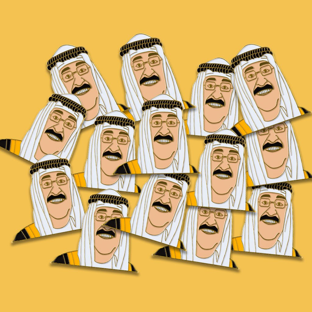 Sheikh Mishal Al - Sabah Metal Phone Sticker With 3M Sticky Backing - StickyPins