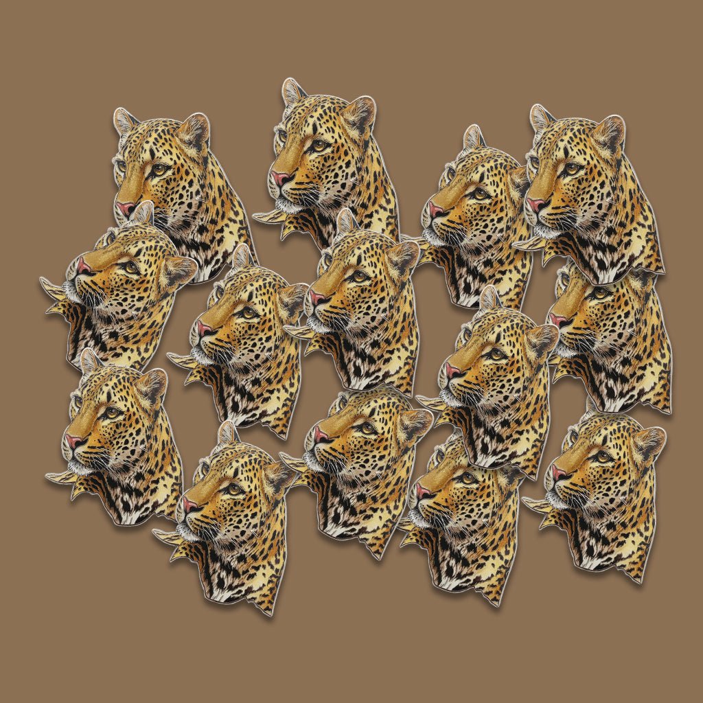 Leopard Metal Phone Sticker With 3M Sticky Backing - StickyPins