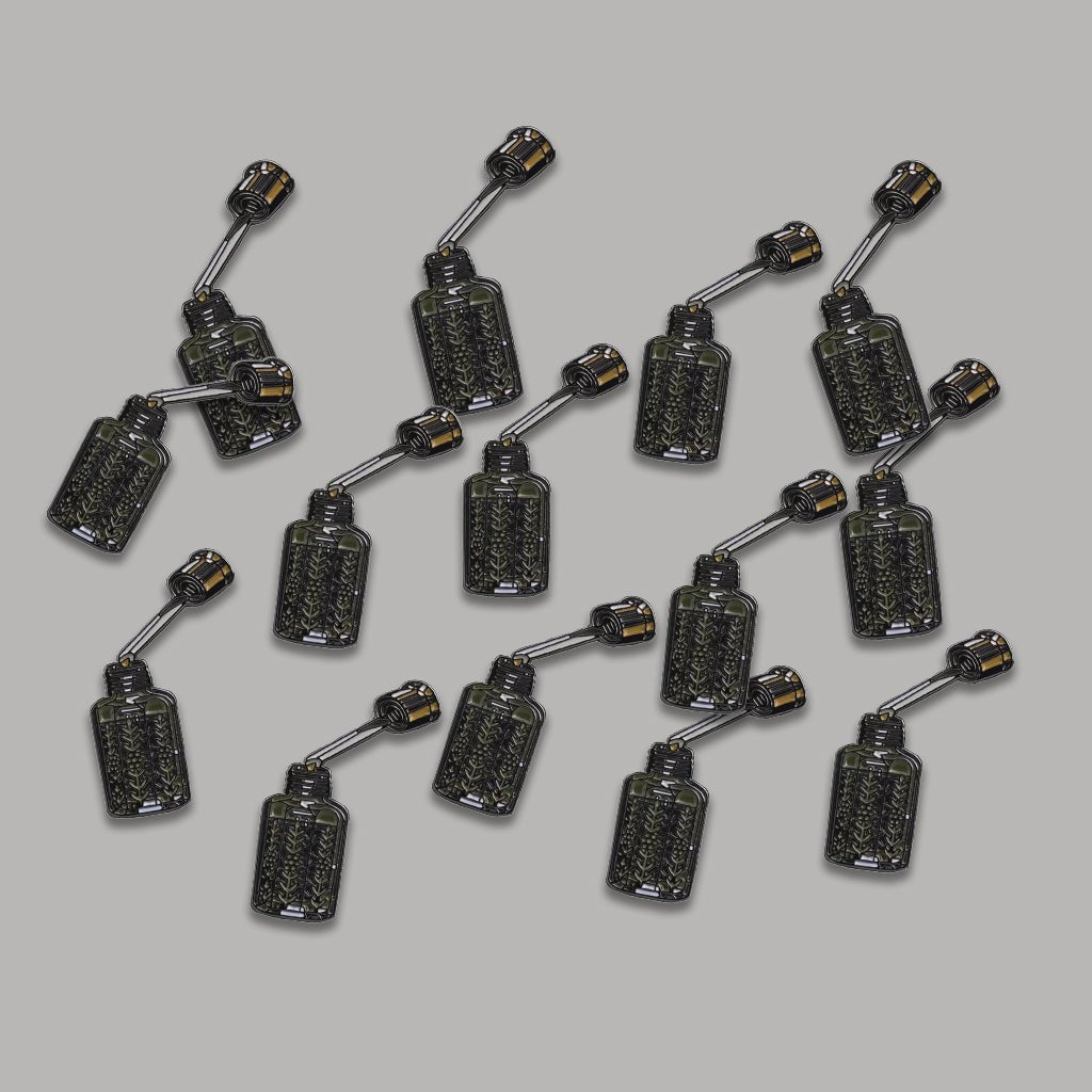 Black Perfume Bottle Metal Phone Sticker With 3M Sticky Backing - StickyPins