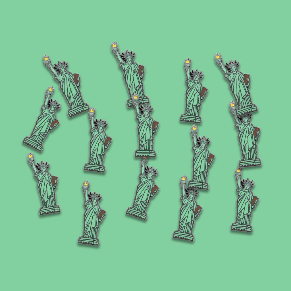 Statue of Liberty Metal Phone Sticker with 3M Sticky Backing - StickyPins