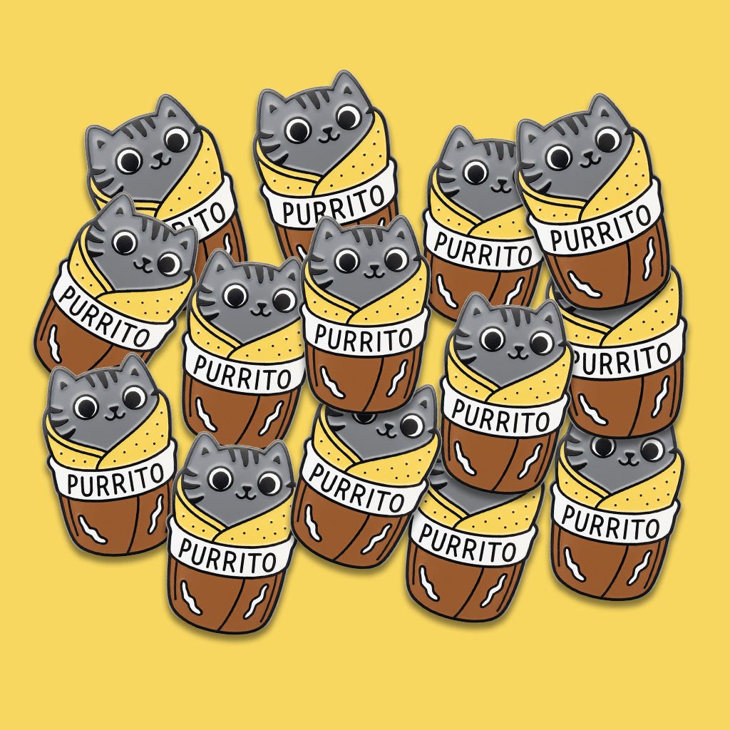 Purrito Metal Phone Sticker with 3M Sticky Backing - StickyPins