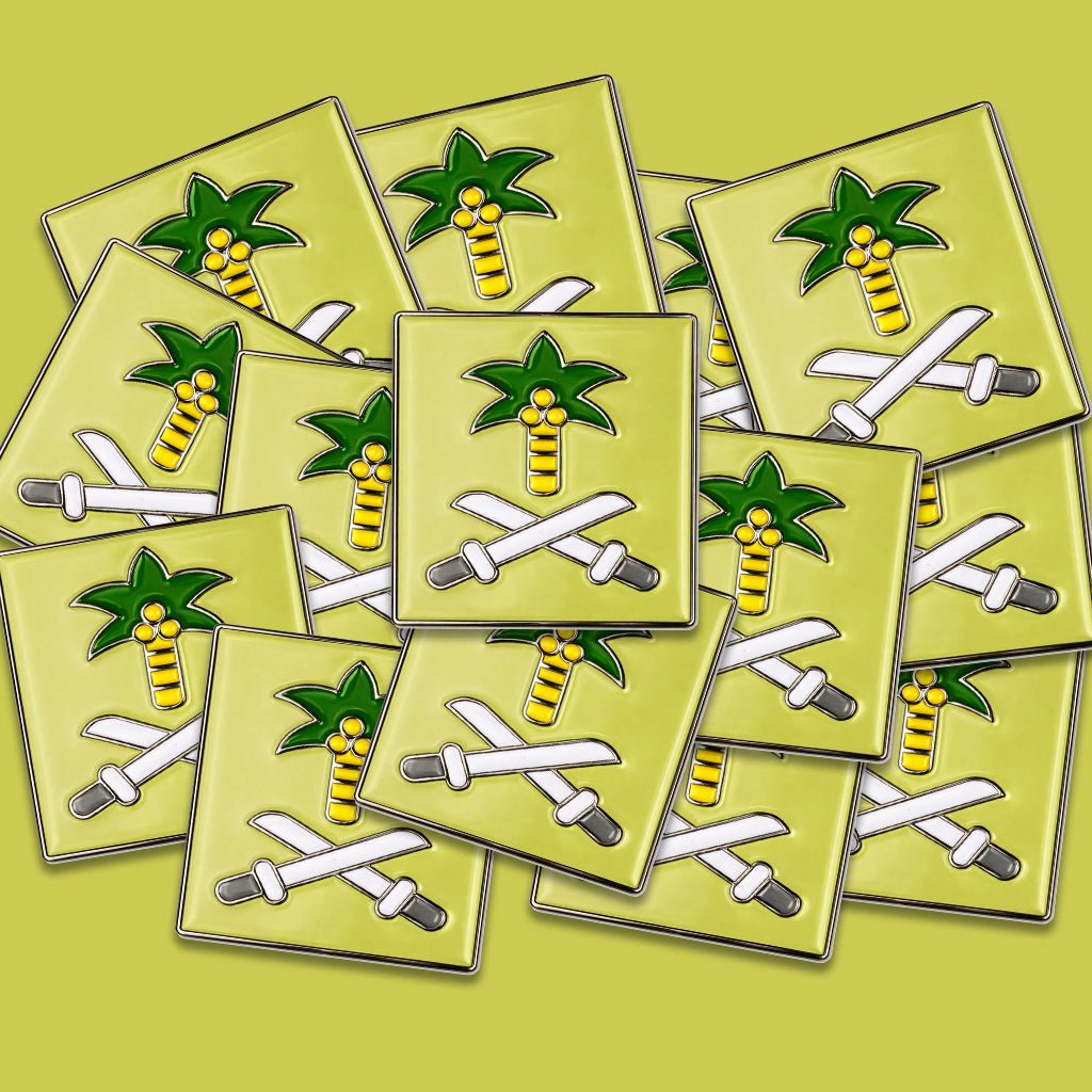 Cartoon Saudi Emblem Metal Phone Sticker With 3M Sticky Backing - StickyPins