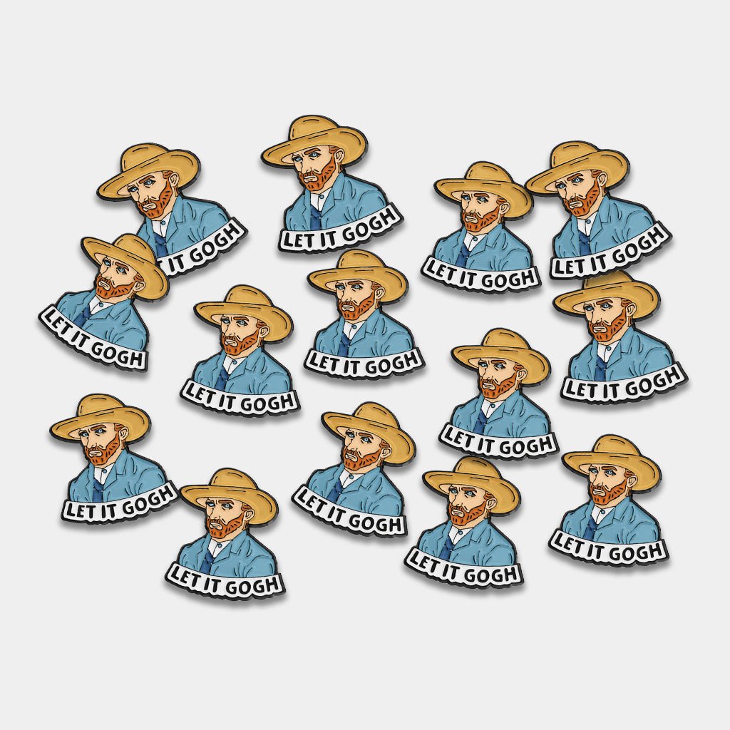 Let It Gogh Metal Phone Sticker with 3M Sticky Backing - StickyPins
