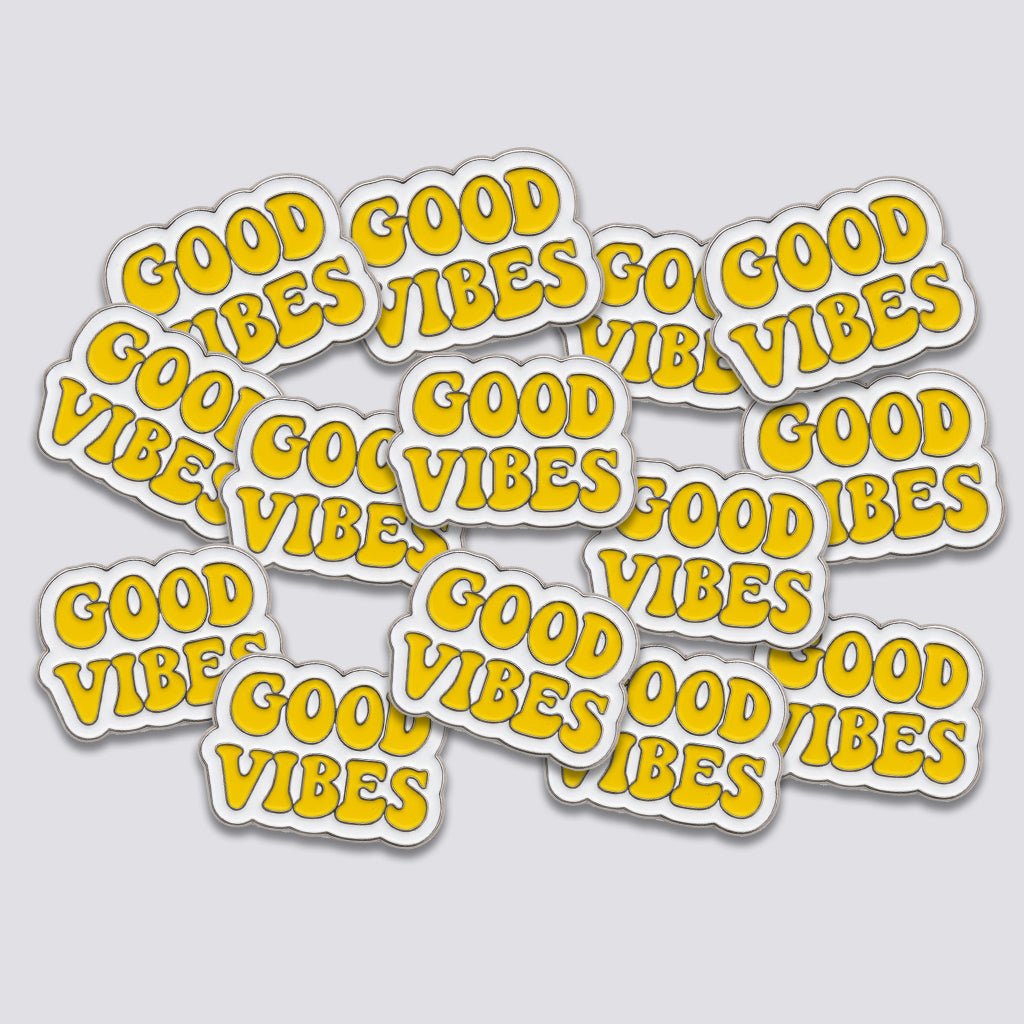 Good Vibes Metal Phone Sticker With 3M Sticky Backing - StickyPins
