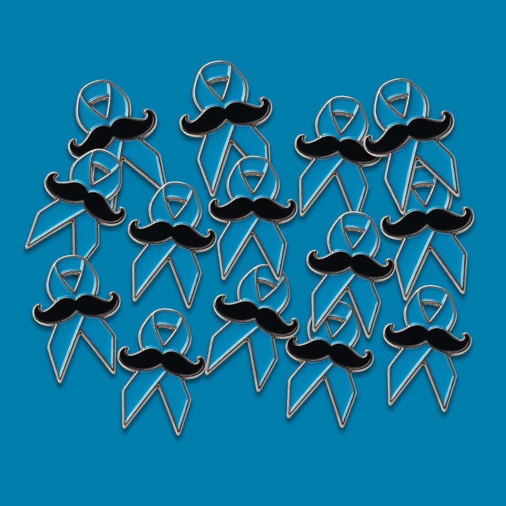 Prostate Cancer Awareness Blue Ribbon Metal Phone Sticker With 3M Sticky Backing - StickyPins