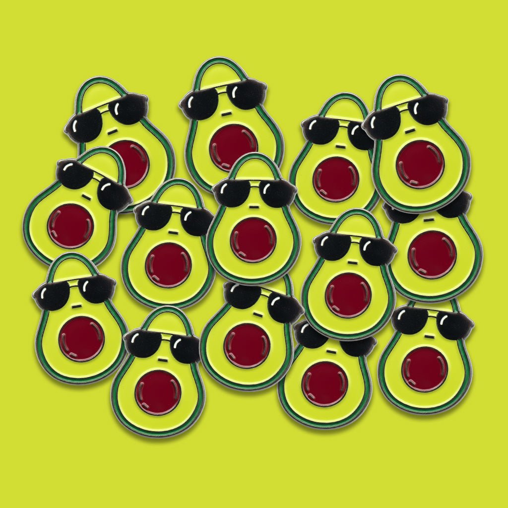 Cool Avocado Metal Phone Sticker With 3M Sticky Backing - StickyPins