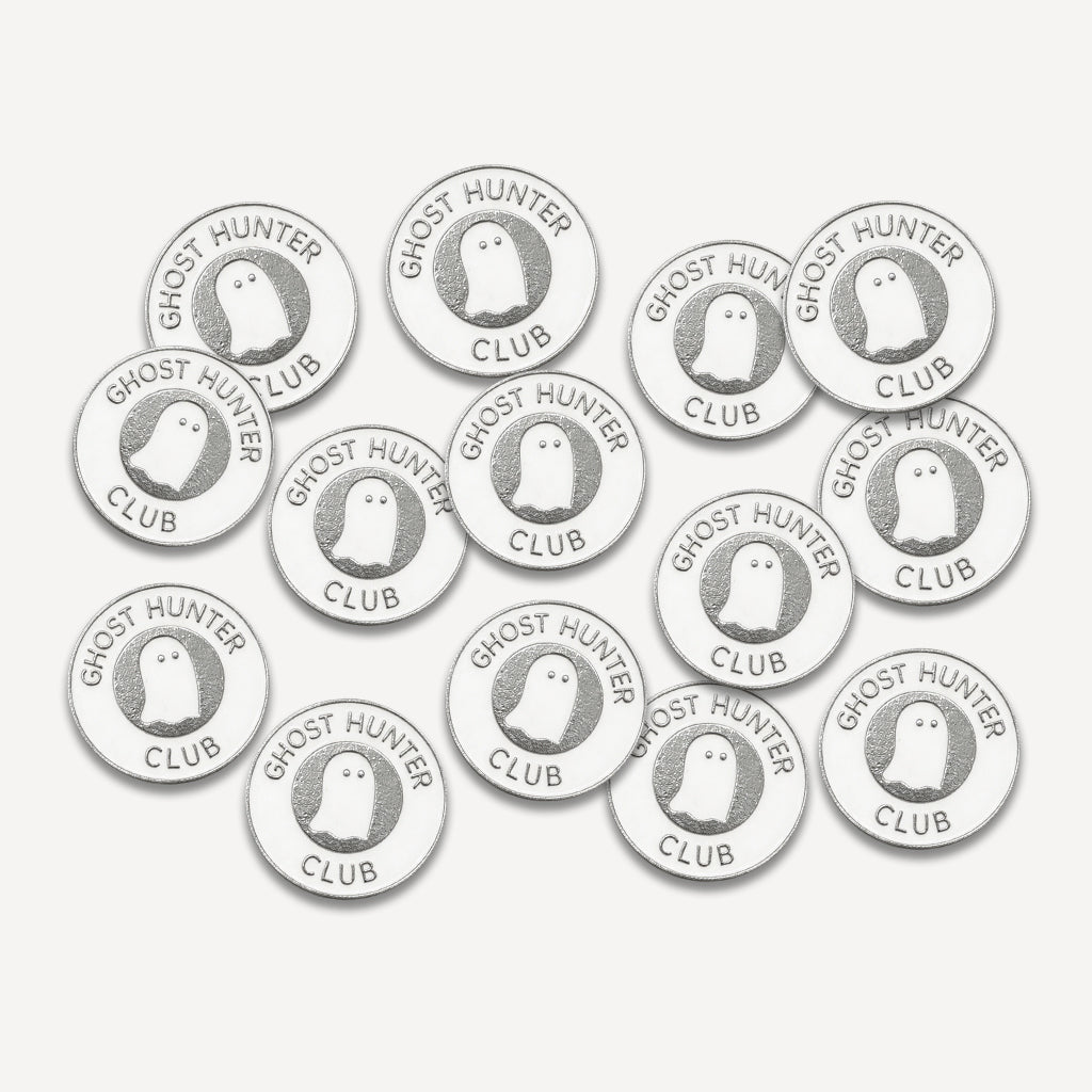 Ghost Hunter Club Metal Phone Sticker with 3M Sticky Backing - StickyPins