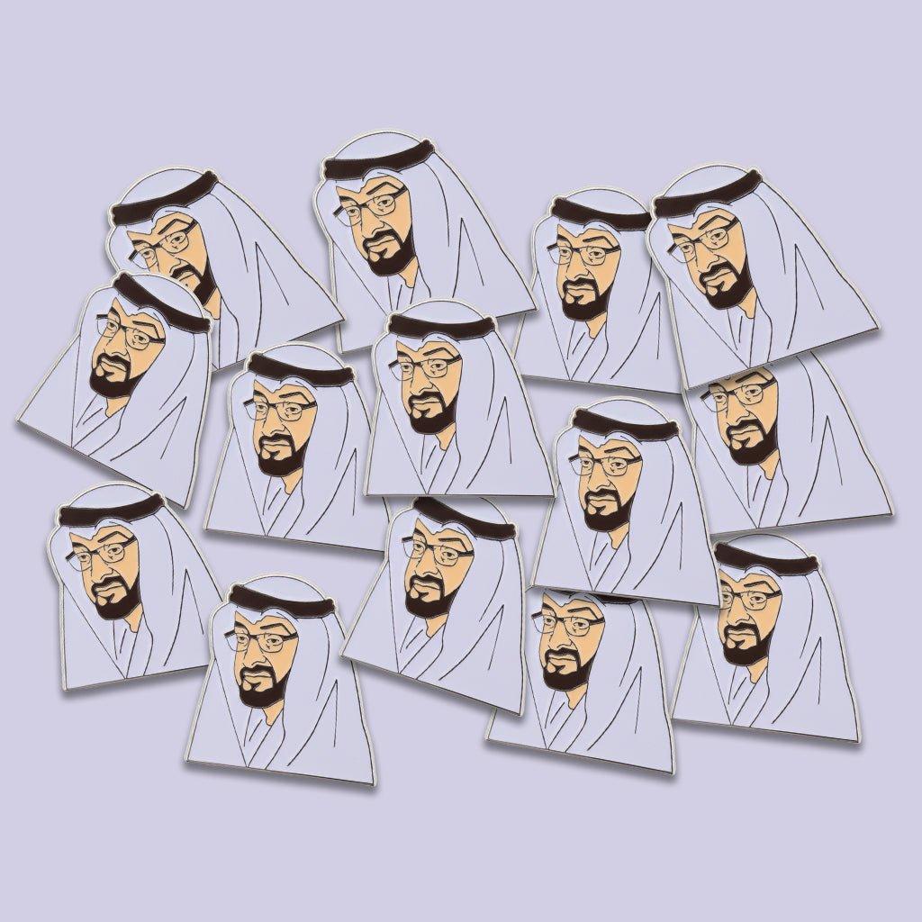 Sheikh Mohammed bin Zayed MBZ Metal Phone Sticker With 3M Sticky Backing - StickyPins