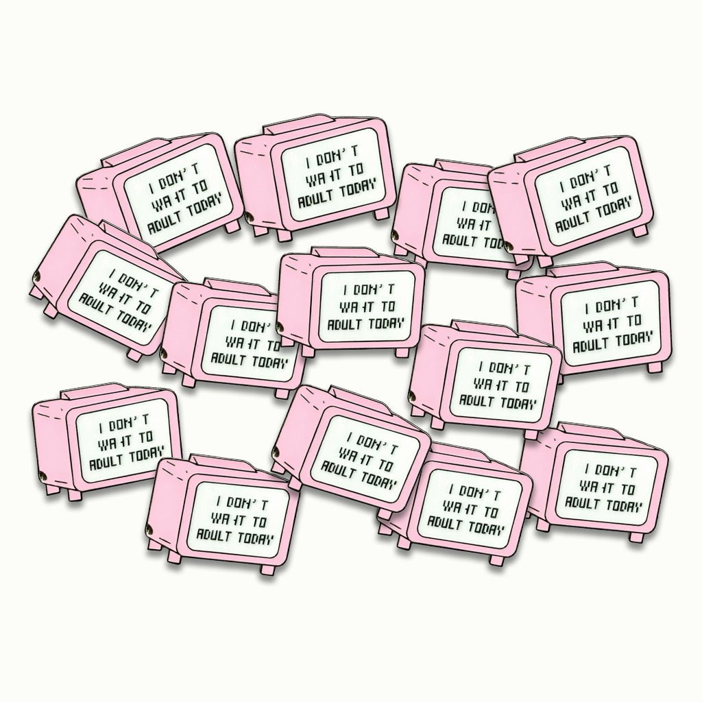 I Don't Want To Adult Today Metal Phone Sticker with 3M Sticky Backing - StickyPins