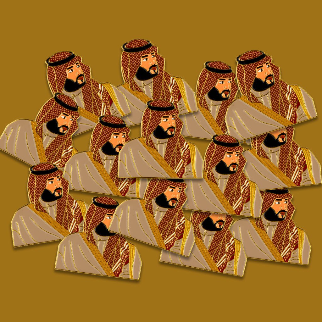 Mohammed bin Salman Metal Phone Sticker With 3M Sticky Backing - StickyPins