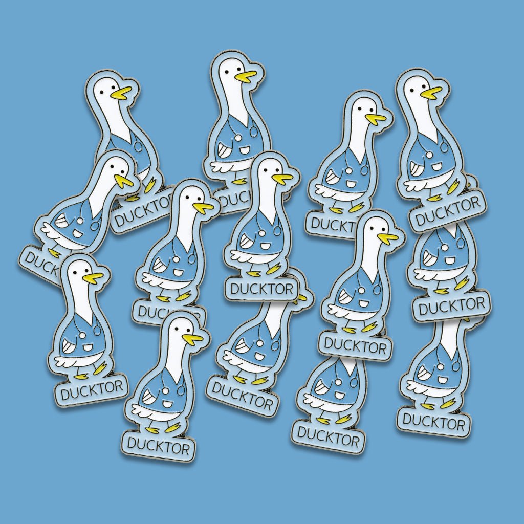 Ducktor Doctor Metal Phone Sticker With 3M Sticky Backing - StickyPins