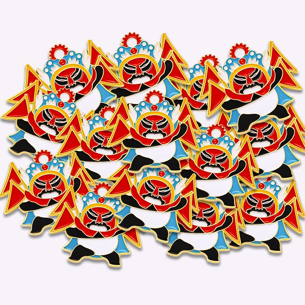 Sichuan Opera Panda Metal Phone Sticker With 3M Sticky Backing - StickyPins