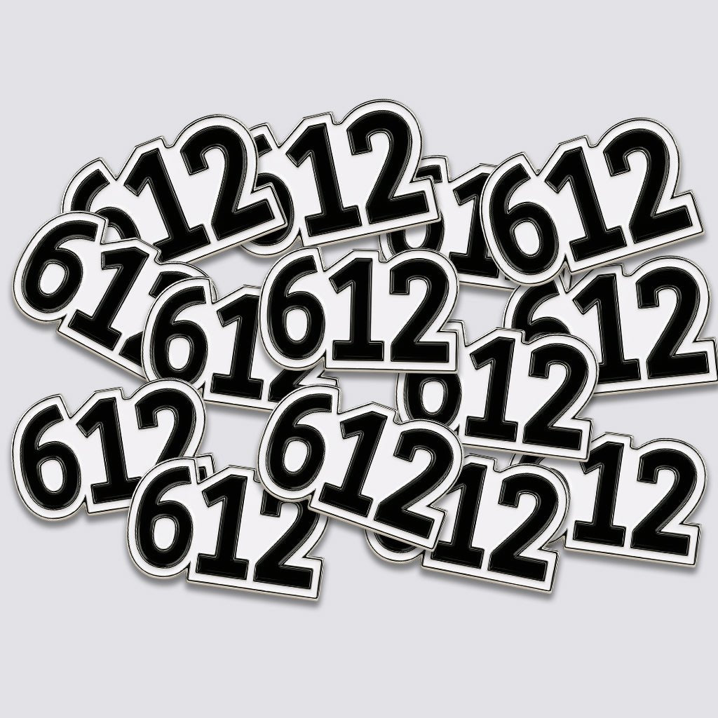 Saudi 612 Metal Phone Sticker Tribal Code With 3M Sticky Backing - StickyPins