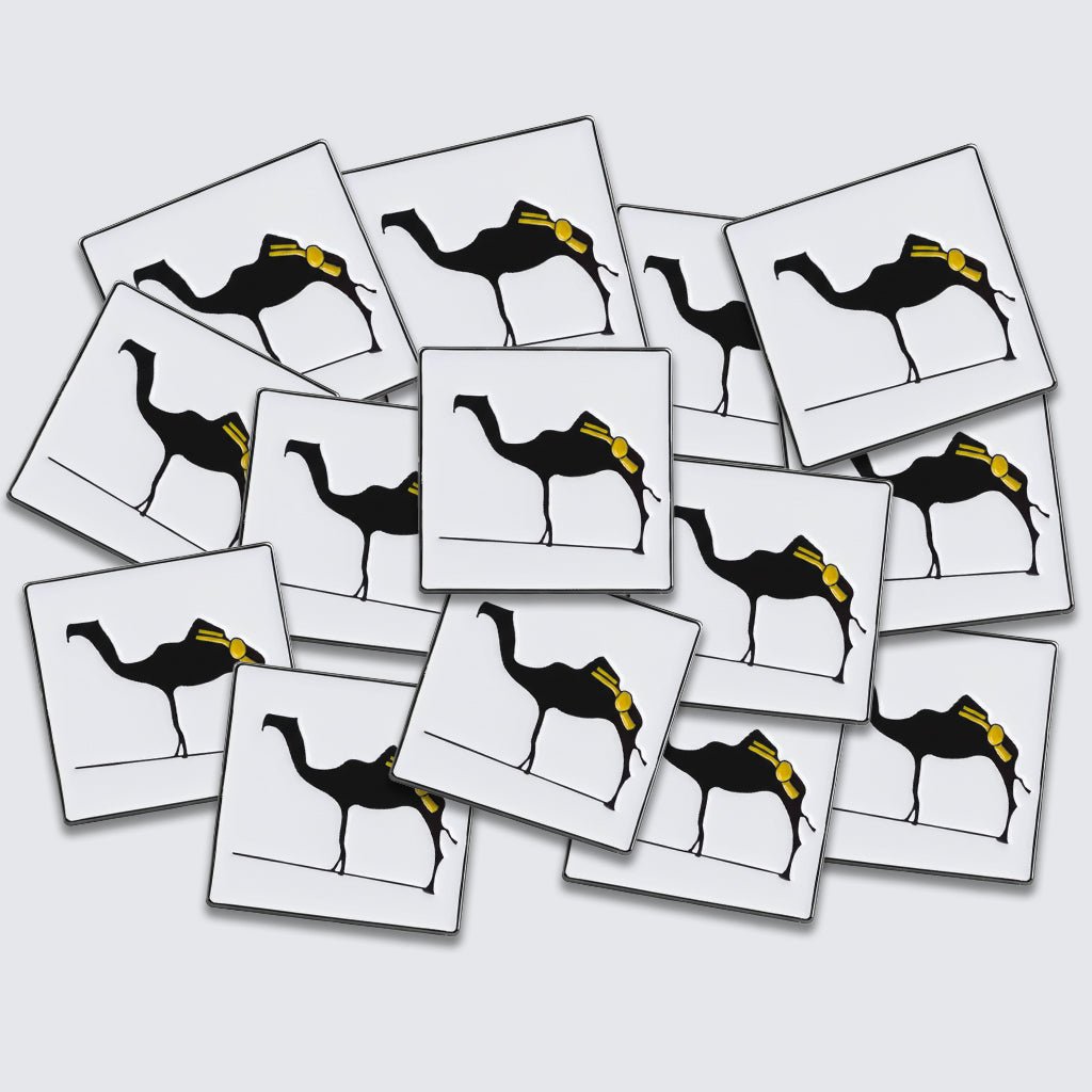 Desert Caravan Camel Metal Phone Sticker With 3M Sticky Backing - StickyPins