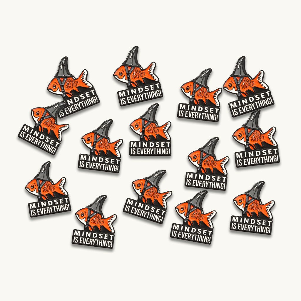 Mindset Is Everything Metal Phone Sticker with 3M Sticky Backing - StickyPins