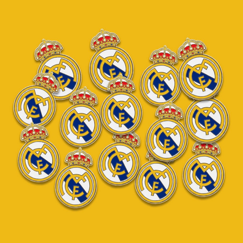 Real Madrid FC Logo Crest Metal Phone Sticker With 3M Sticky Backing - StickyPins
