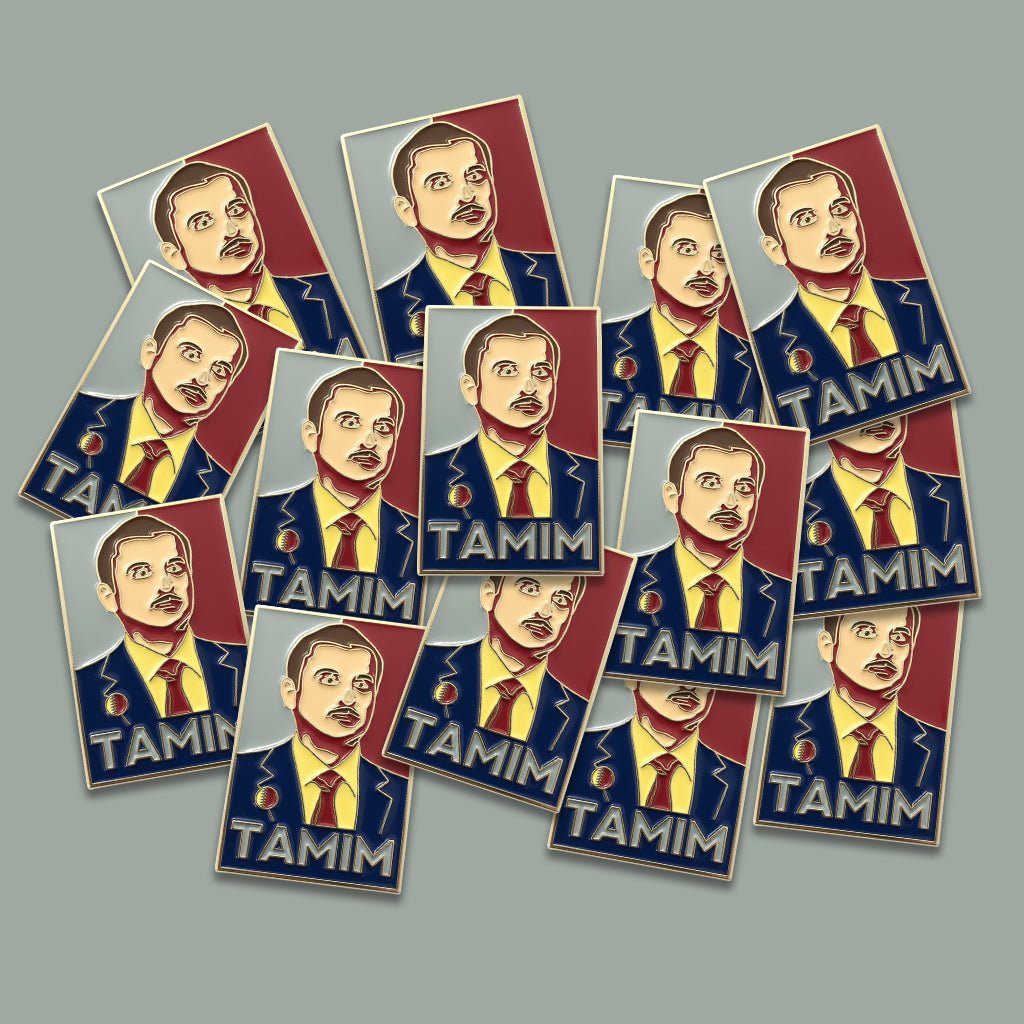 Sheikh Tamim Pop Art Metal Phone Sticker With 3M Sticky Backing - StickyPins