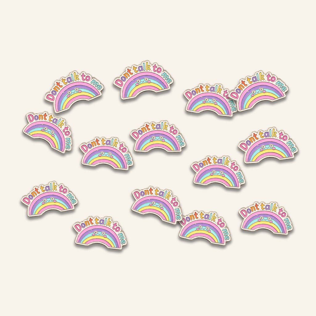 Don't Talk To Me Metal Phone Sticker with 3M Sticky Backing - StickyPins