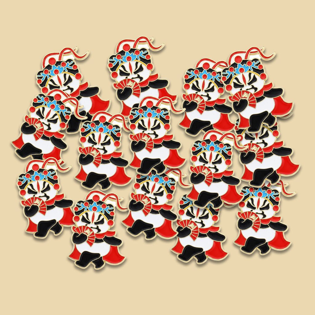 Sichuan Opera Panda Metal Phone Sticker With 3M Sticky Backing - StickyPins