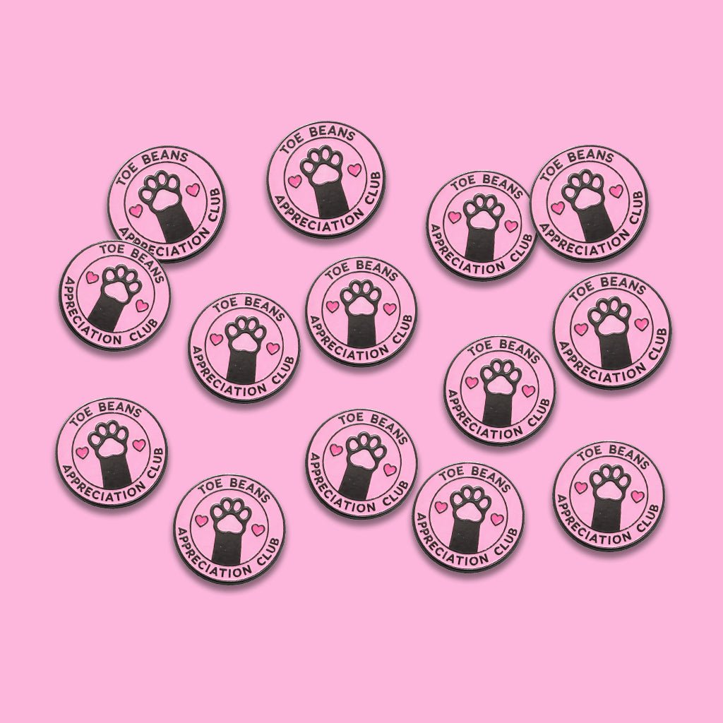 Toe Beans Appreciation Club Metal Phone Sticker with 3M Sticky Backing - StickyPins