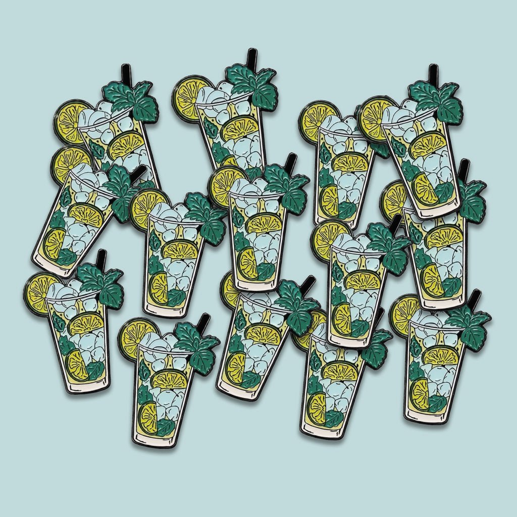 Mojito Drink Metal Phone Sticker With 3M Sticky Backing - StickyPins