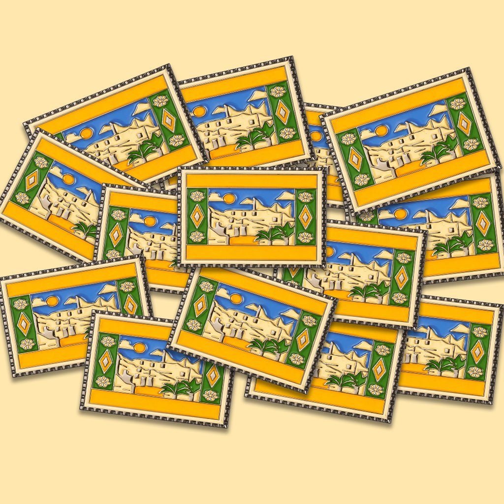 Diriyah At - Turaif Metal Phone Sticker With 3M Sticky Backing - StickyPins