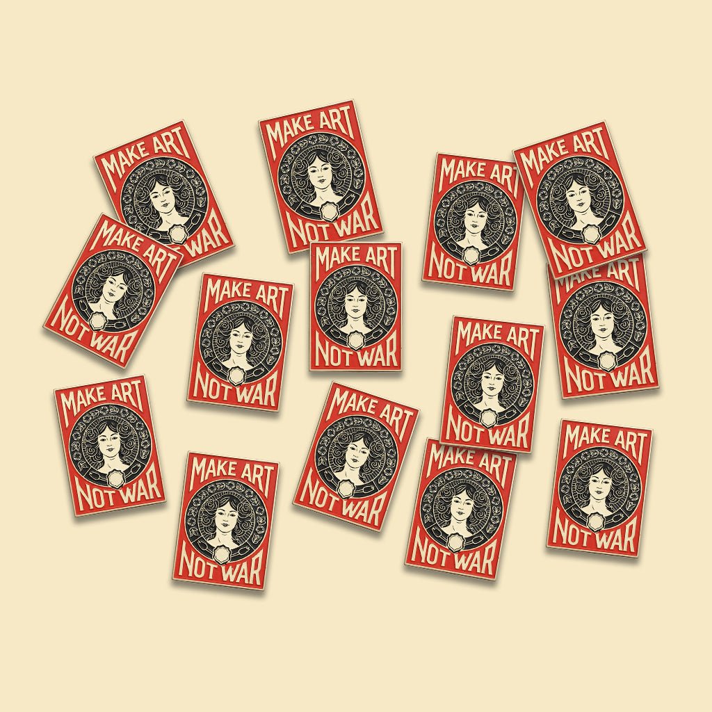 Make Art Not War Metal Phone Sticker with 3M Sticky Backing - StickyPins