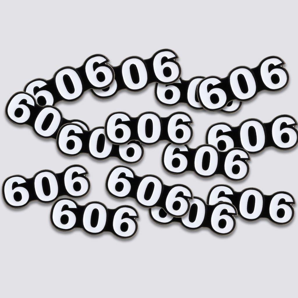 Saudi 606 Metal Phone Sticker Tribal Code With 3M Sticky Backing - StickyPins