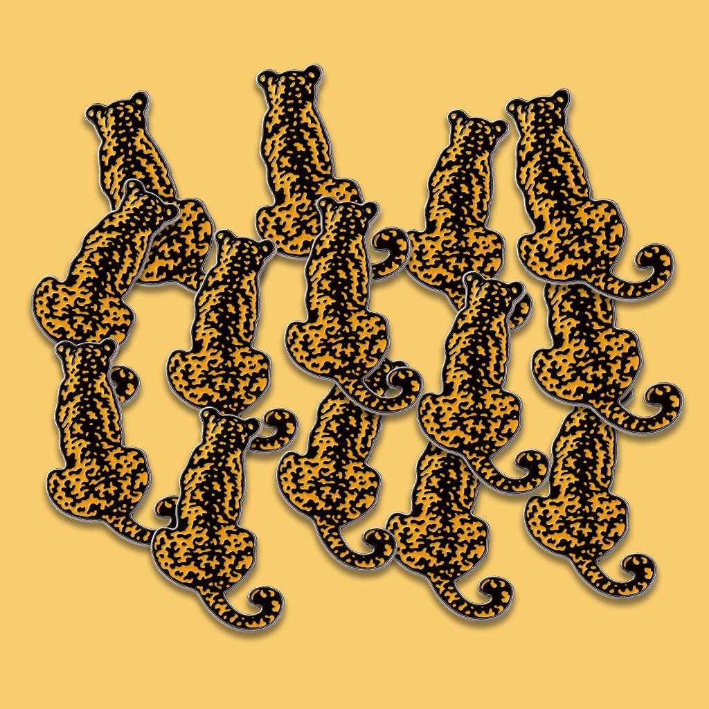 Leopard Metal Phone Sticker With 3M Sticky Backing - StickyPins