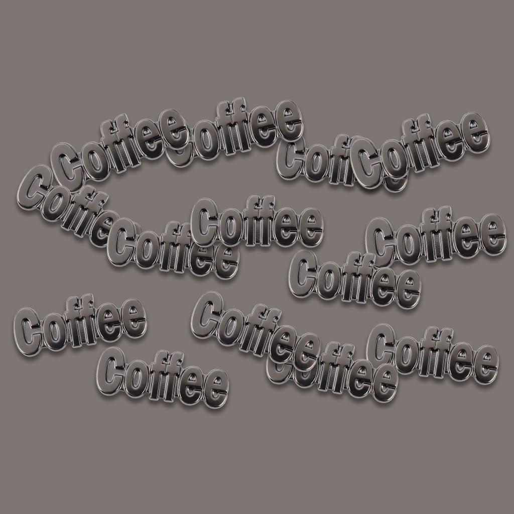 Coffee Word Metal Phone Sticker With 3M Sticky Backing - StickyPins